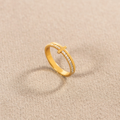 Eternal Love For Daughter Cross Ring