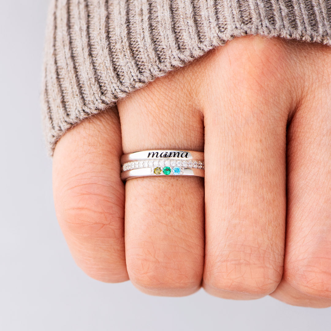 YOU'RE DOING GREAT 1-8 BIRTHSTONES MAMA RING