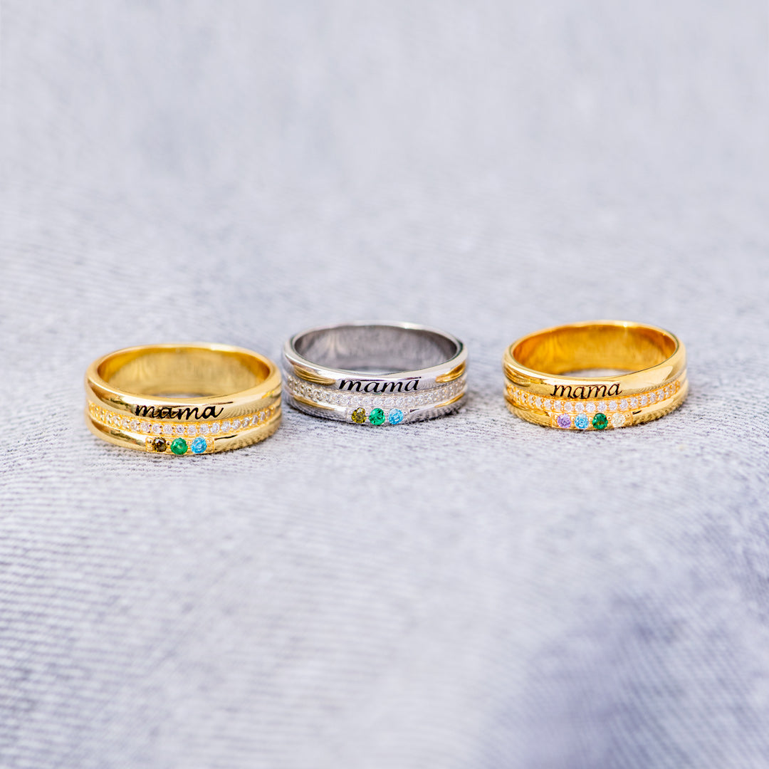 YOU'RE DOING GREAT 1-8 BIRTHSTONES MAMA RING