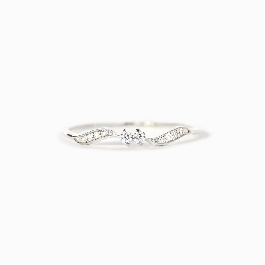 I'm Sticking With You Double Stone Wavy Ring