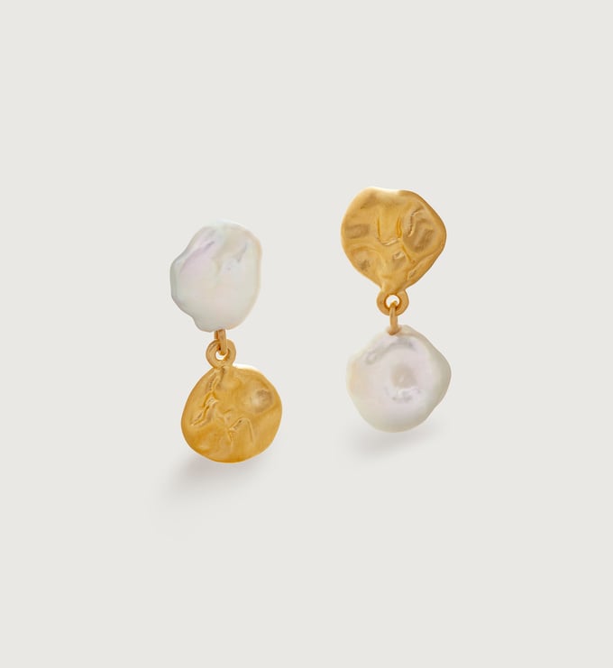 Keshi Pearl Small Drop Earrings