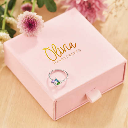 3-6 Baguette Birthstones Ring