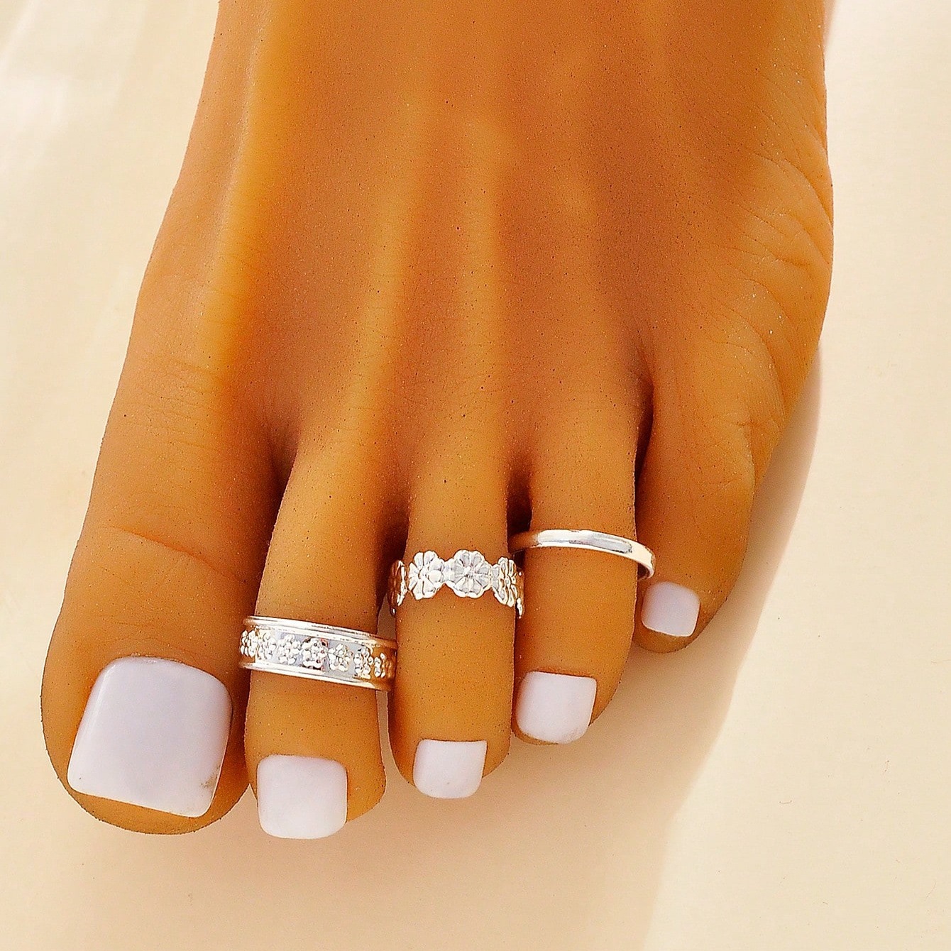 Golden Flower Blooming Toe Ring