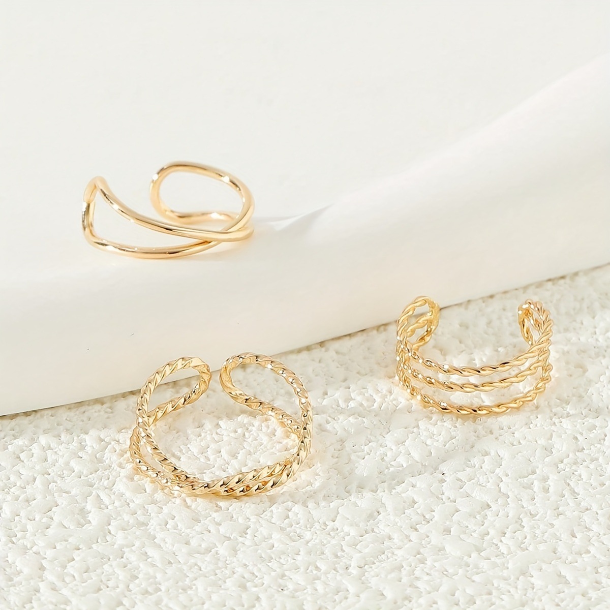 Set of 3 Minimalist Copper Toe Rings