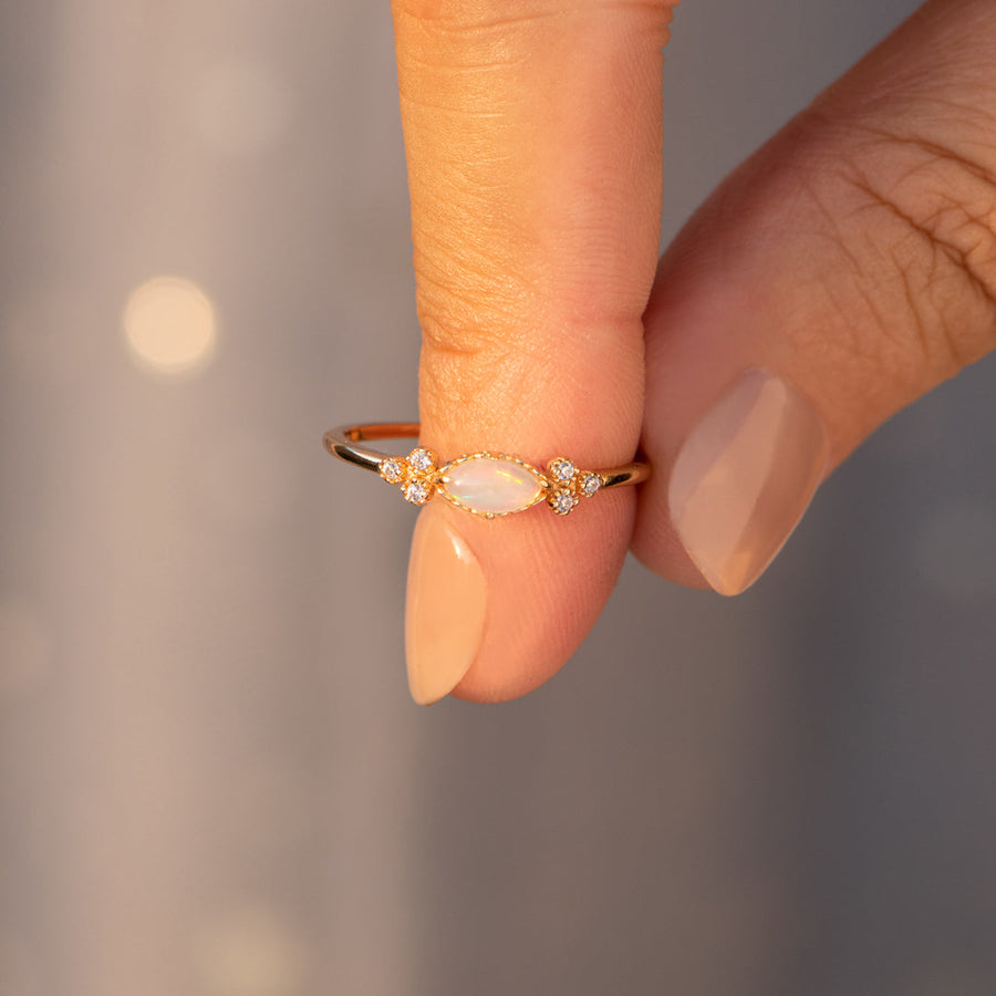 Face Everything Together with You Oval Cut Opal Ring