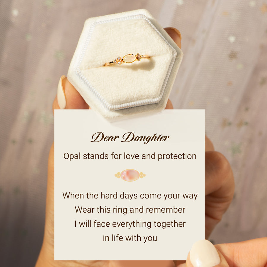 Face Everything Together with You Oval Cut Opal Ring