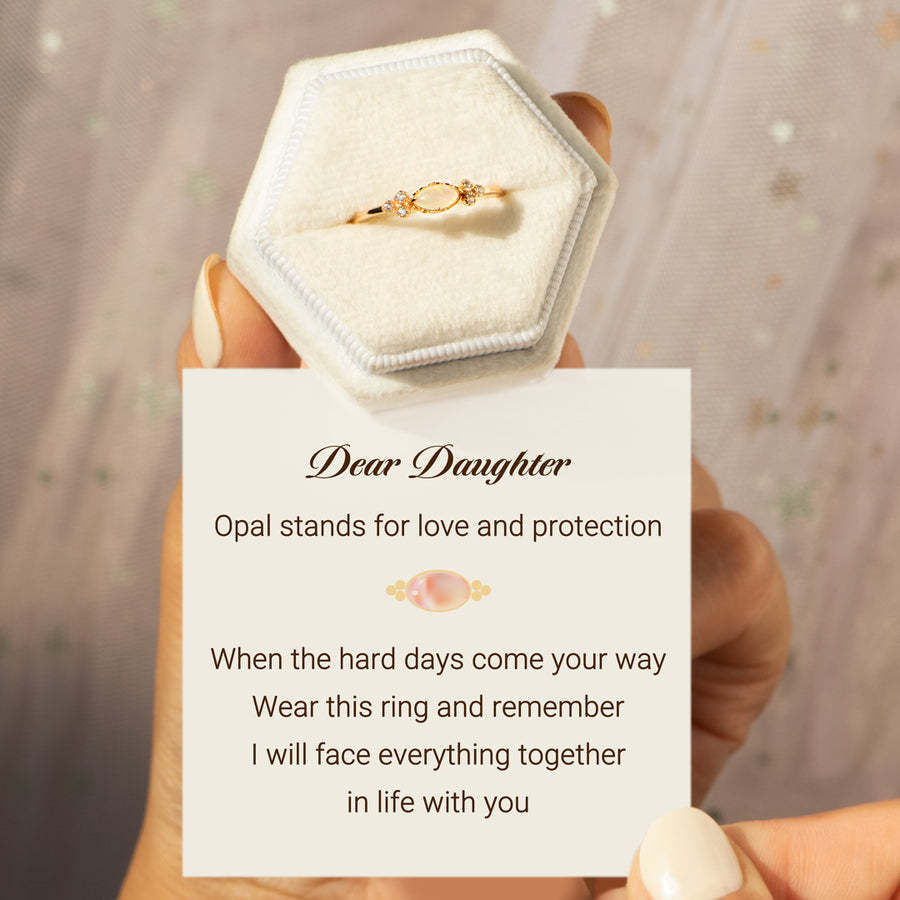 Face Everything Together with You Oval Cut Opal Ring