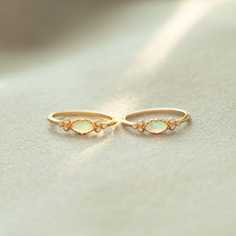 Face Everything Together with You Oval Cut Opal Ring