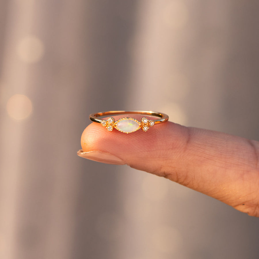Face Everything Together with You Oval Cut Opal Ring