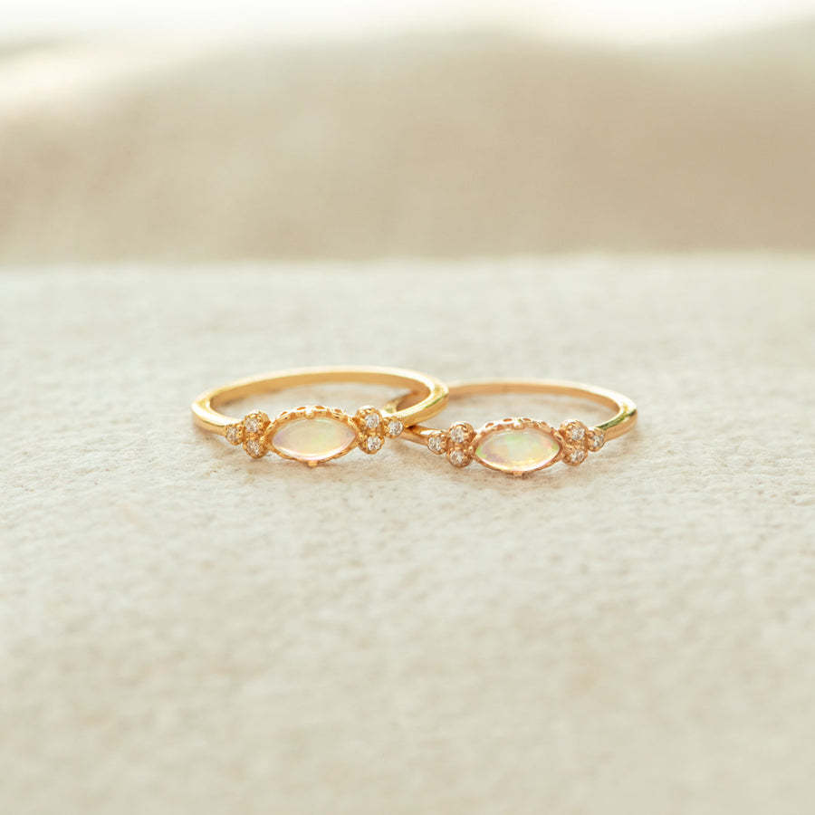 Face Everything Together with You Oval Cut Opal Ring