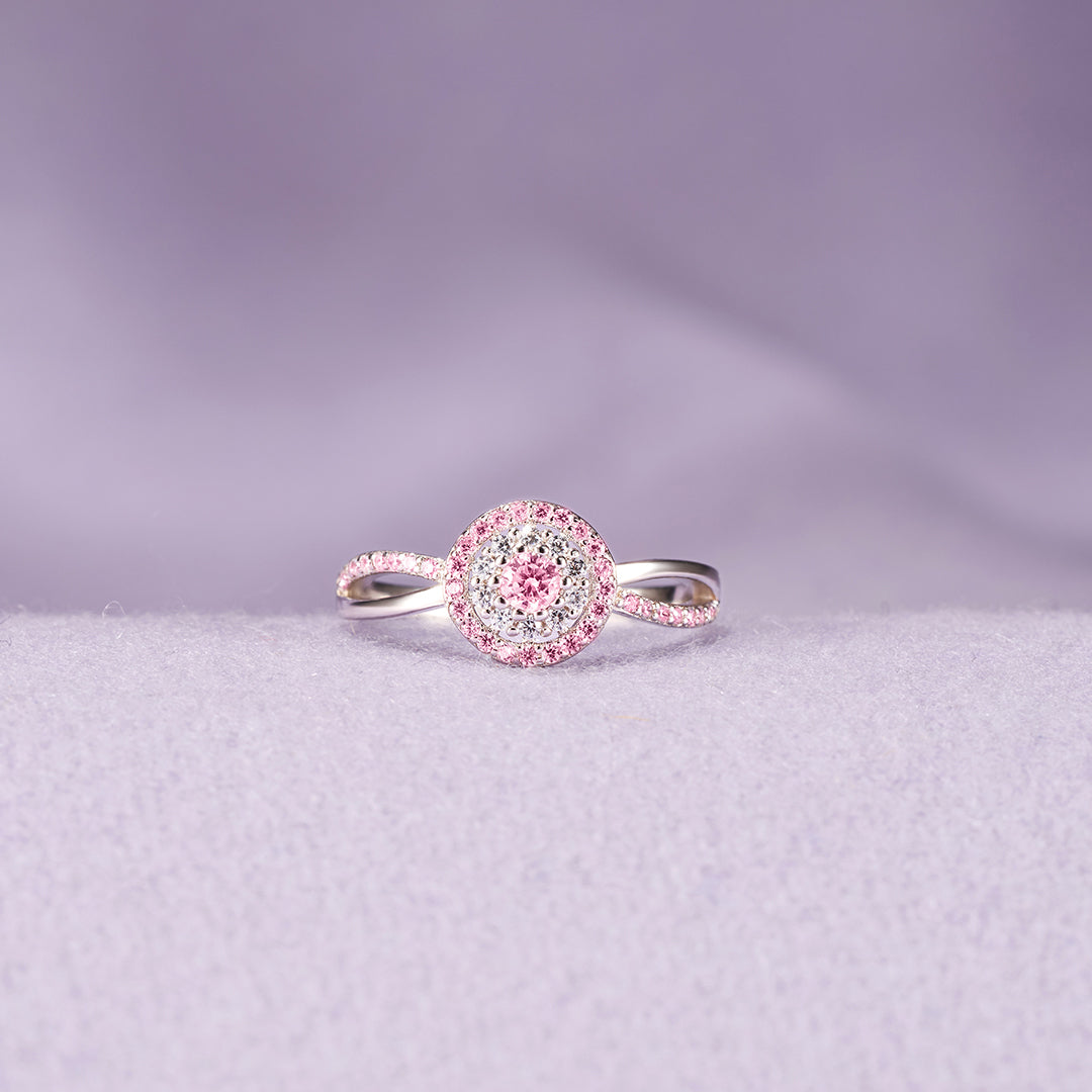 I Had You And You Had Me Pink Circle Ring