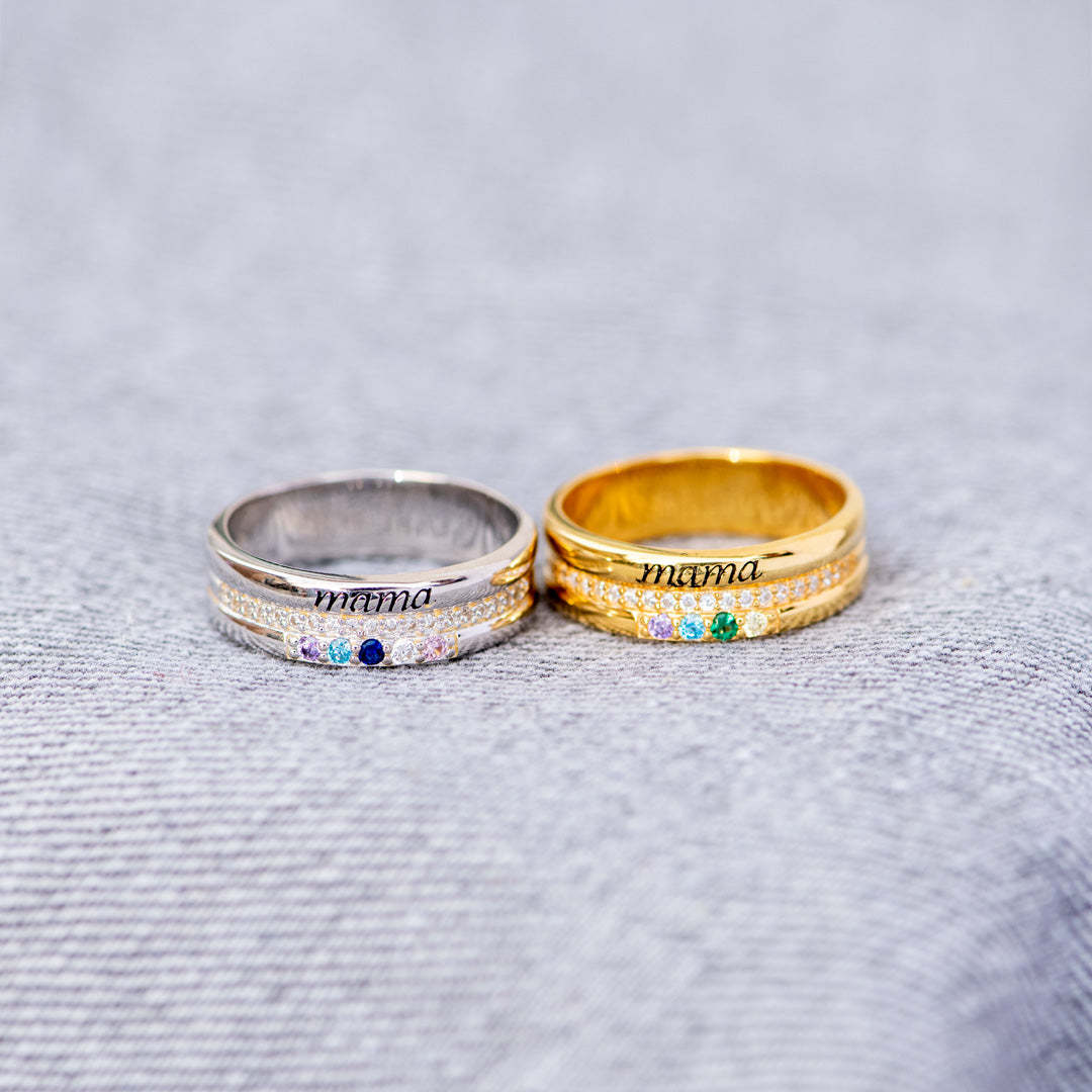 YOU'RE DOING GREAT 1-8 BIRTHSTONES MAMA RING