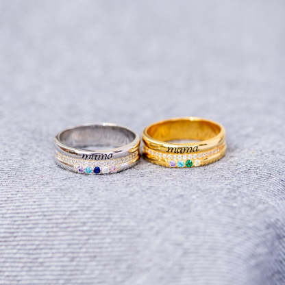 YOU'RE DOING GREAT 1-8 BIRTHSTONES MAMA RING