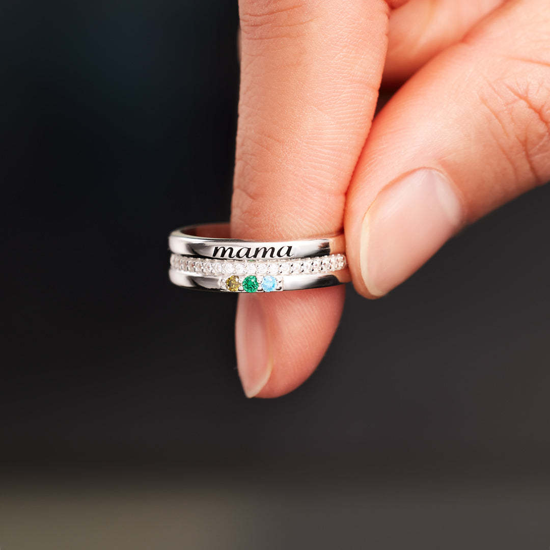 YOU'RE DOING GREAT 1-8 BIRTHSTONES MAMA RING