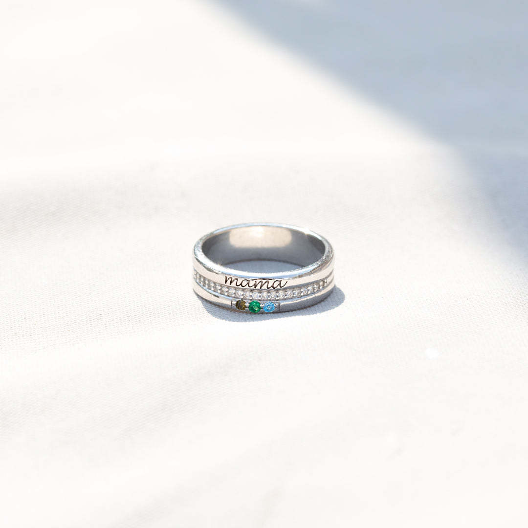 YOU'RE DOING GREAT 1-8 BIRTHSTONES MAMA RING