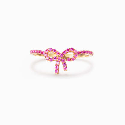 Pink Bow Ring-Gifts For Women 925 Sliver Ring