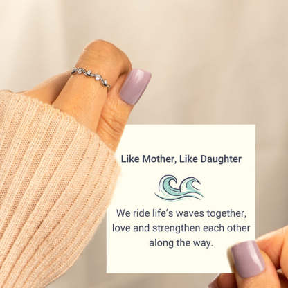 Matching Mother&Daughter Wave Star Rings