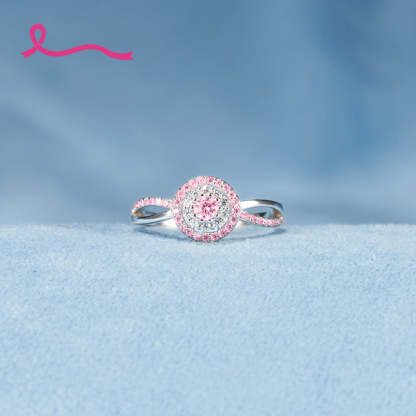 Raise Awareness Of Breast Cancer Keep Going Pink Circle Ring