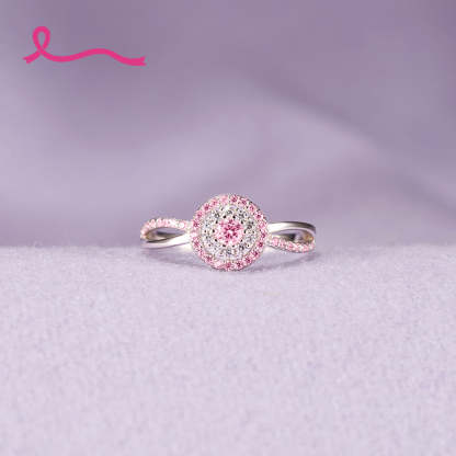 Raise Awareness Of Breast Cancer Keep Going Pink Circle Ring
