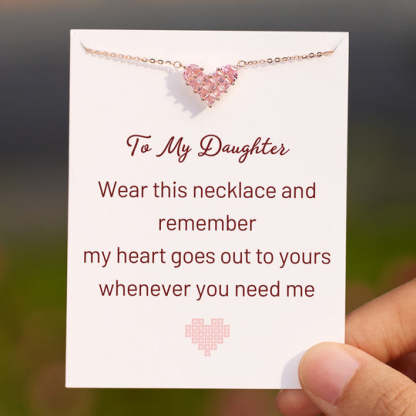 My Heart Goes Out To Yours Square Hearts Necklace