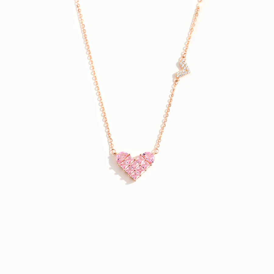 Linked By Hearts Square Hearts Necklace