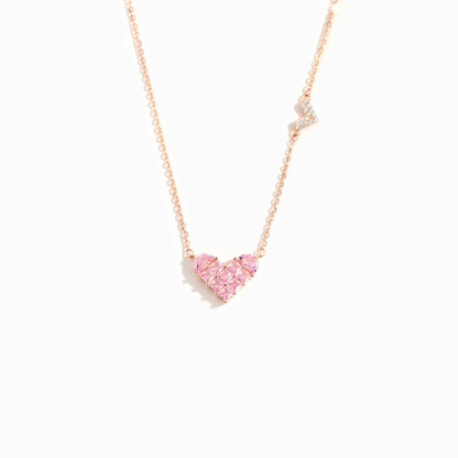 Linked By Hearts Square Hearts Necklace