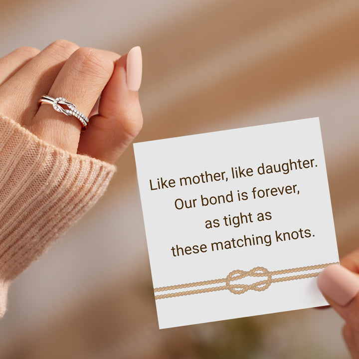 Matching Mother&Daughter Bond Special Sliver Knot Rings
