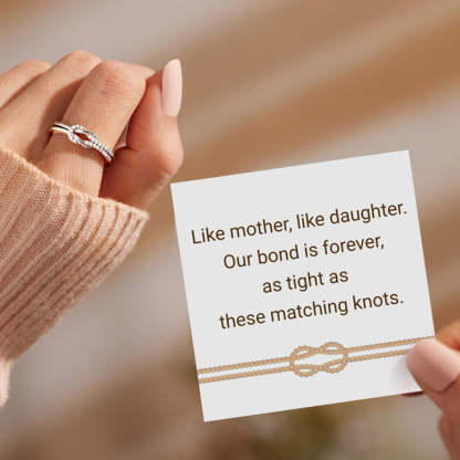 Matching Mother&Daughter Bond Special Sliver Knot Rings