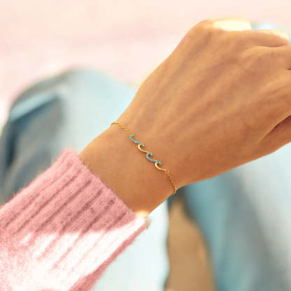 Something Blue Wave Bracelet
