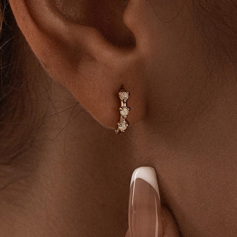 Minimalist Pearl Huggie Hoop Earrings