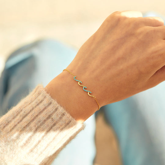 SISTER GIFT-I'LL BE THERE FOR YOU TRIPLE WAVE BRACELET
