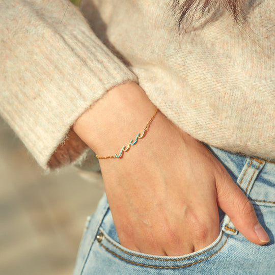 SISTER GIFT-I'LL BE THERE FOR YOU TRIPLE WAVE BRACELET