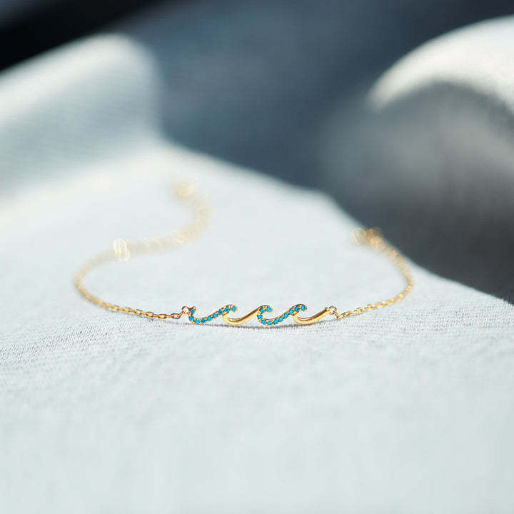 Something Blue Wave Bracelet