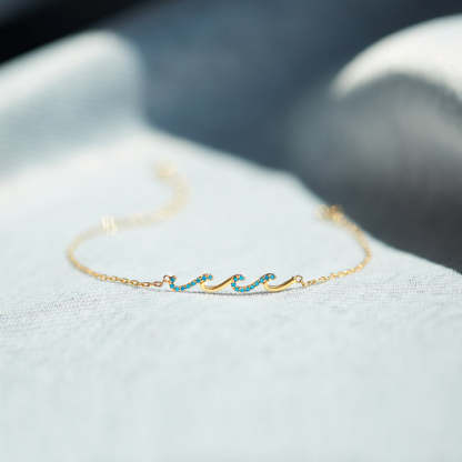 Something Blue Wave Bracelet