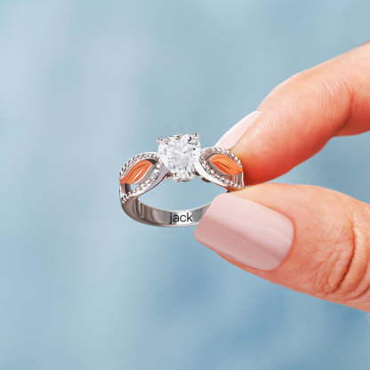 Angels Watch Over Those We Love Wings Circle Ring