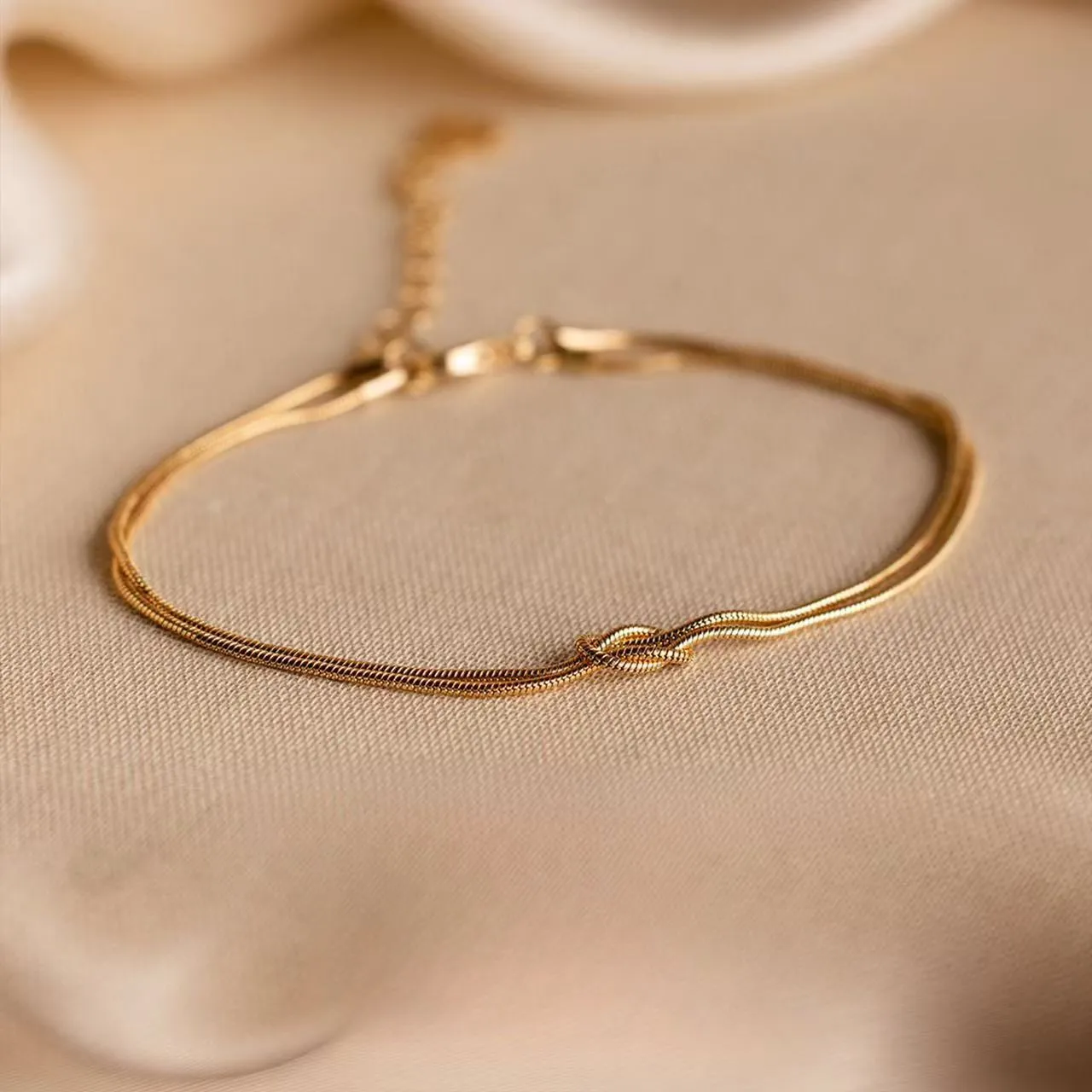 Mother & Son Love Knot Black Bracelet