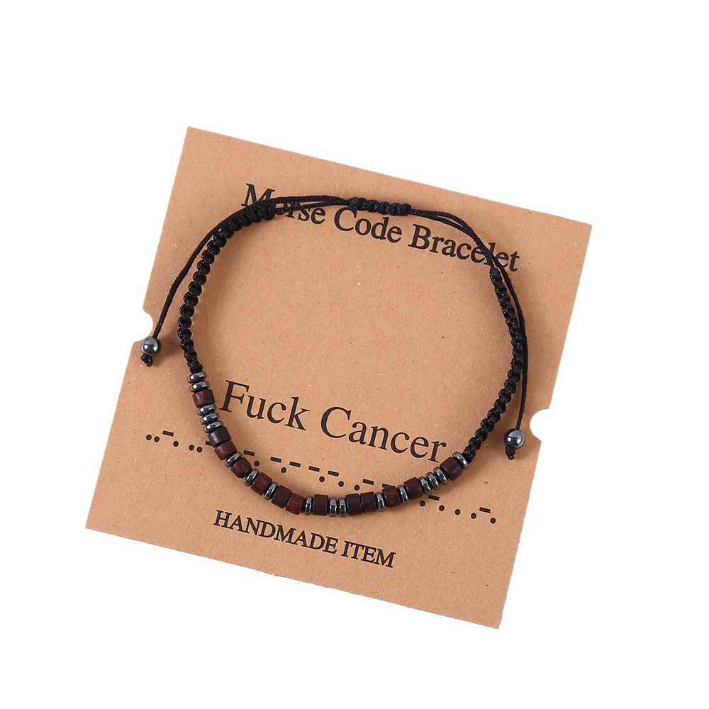 F❤️ck Cancer Morse Code Hidden Message Bracelet