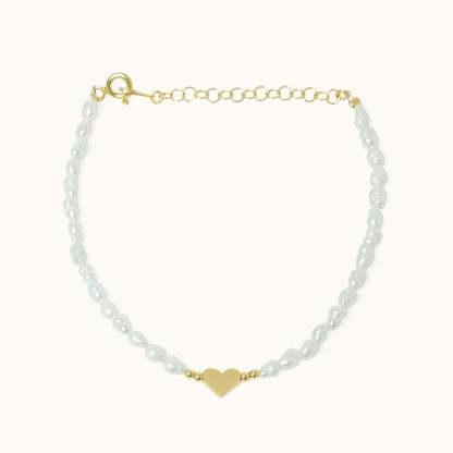 Daddy Is My Angel Heart Pearl Bracelet