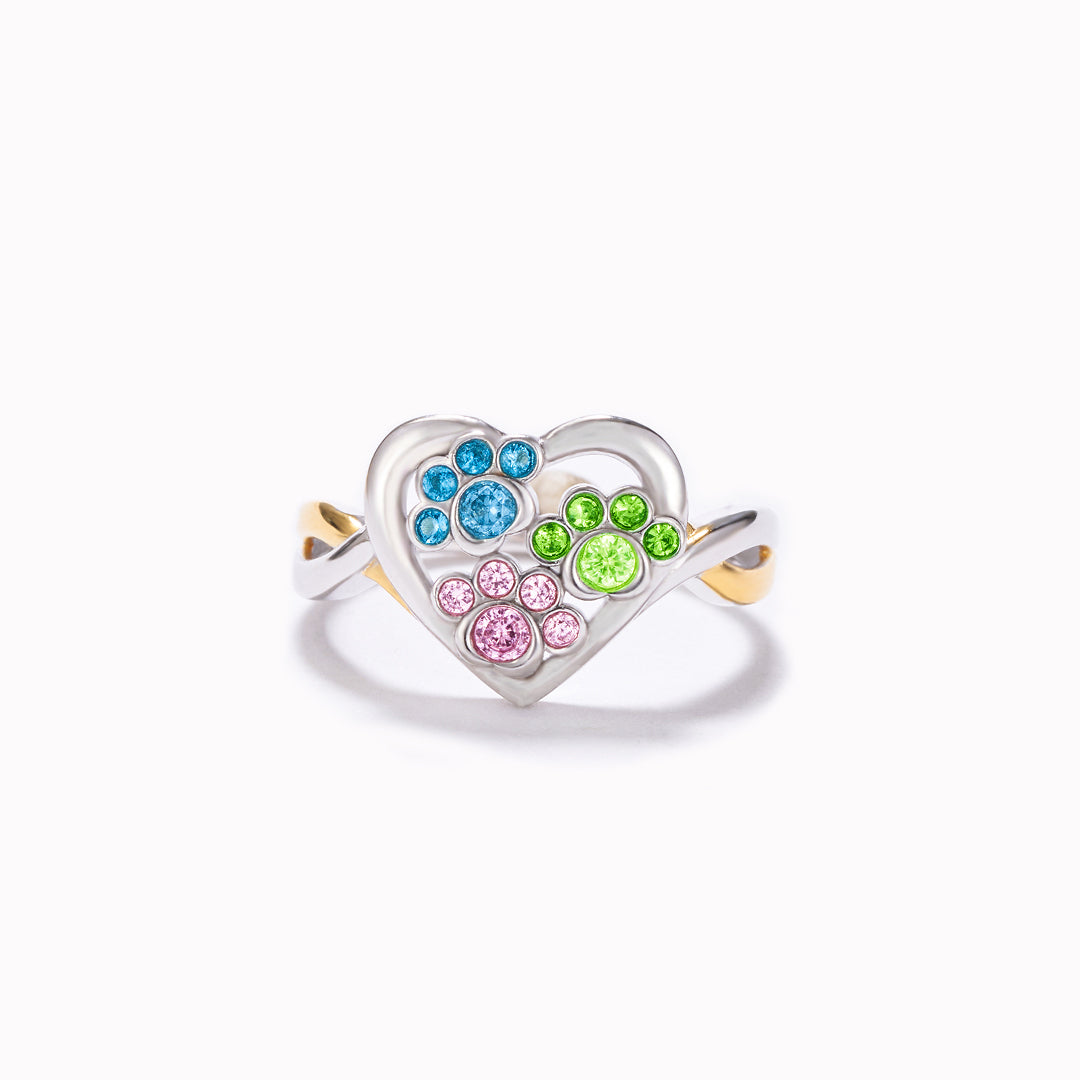 Personalized 1-3 Birthstones We Will Meet Again Ring