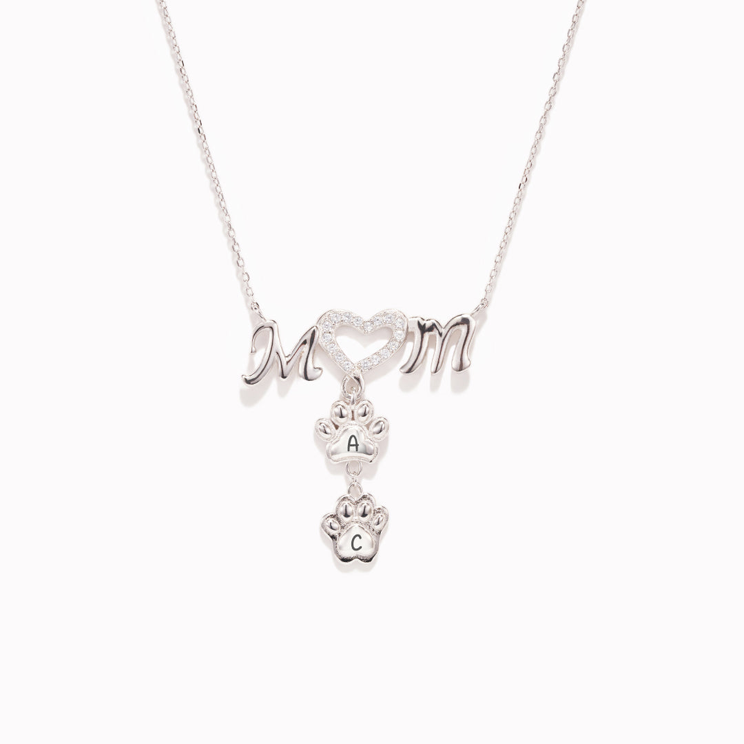 My Angel Is Always Near By Personalized 1-10 Paw Furry Mom Necklace