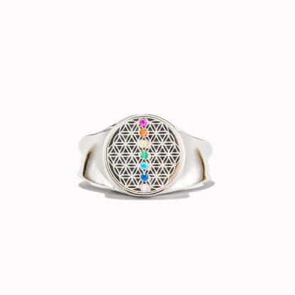 Breathe In Breathe Out And Move On Seven Chakras Ring