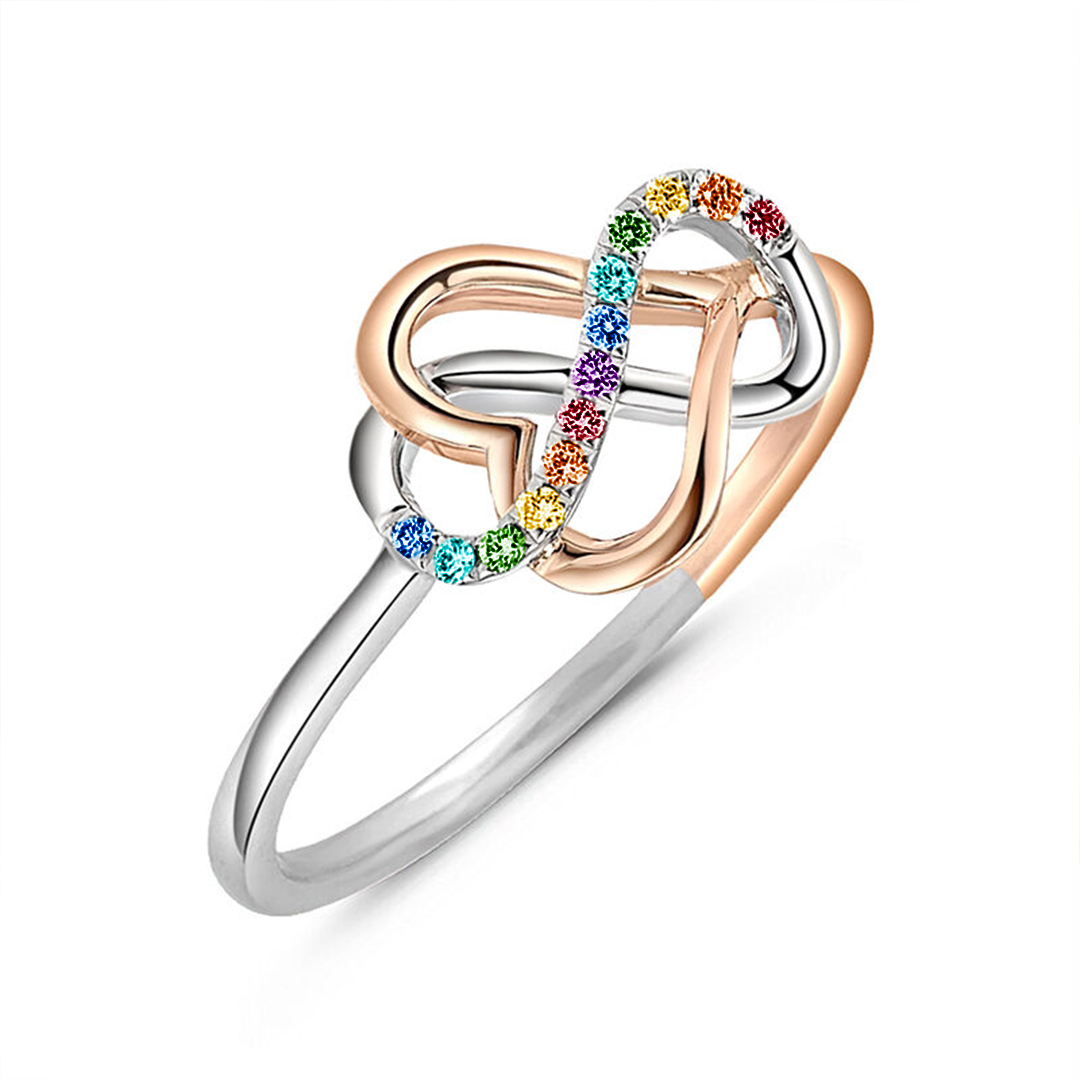 Star Mom Infinity Love Heart Ring