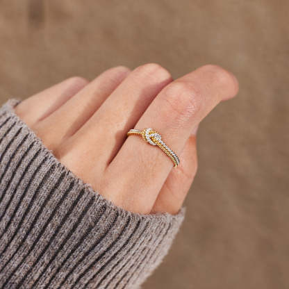Mother & Daughter Bond Handcrafted Two Strand Knot Ring