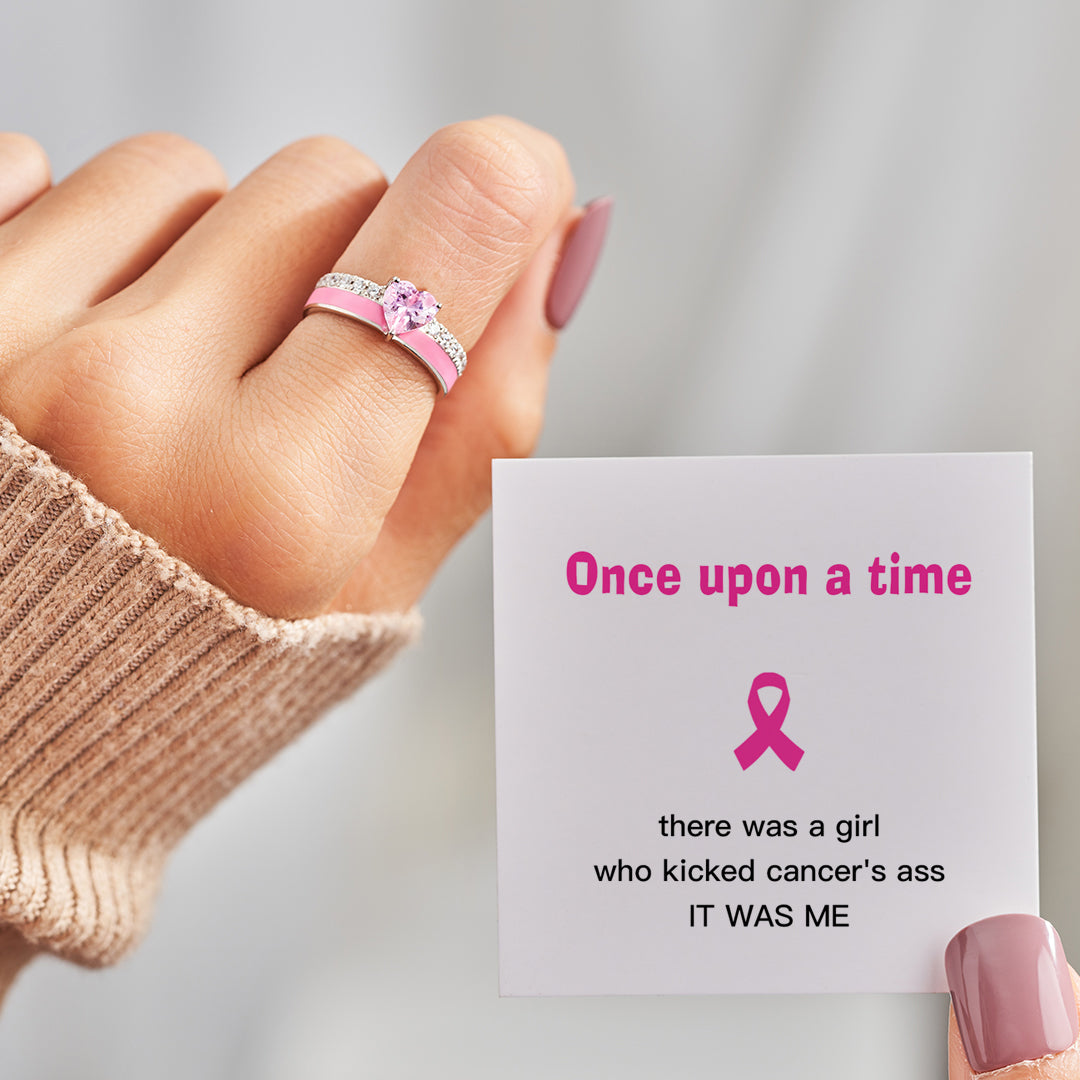 I Kicked Cancer's Ass Heart Ring