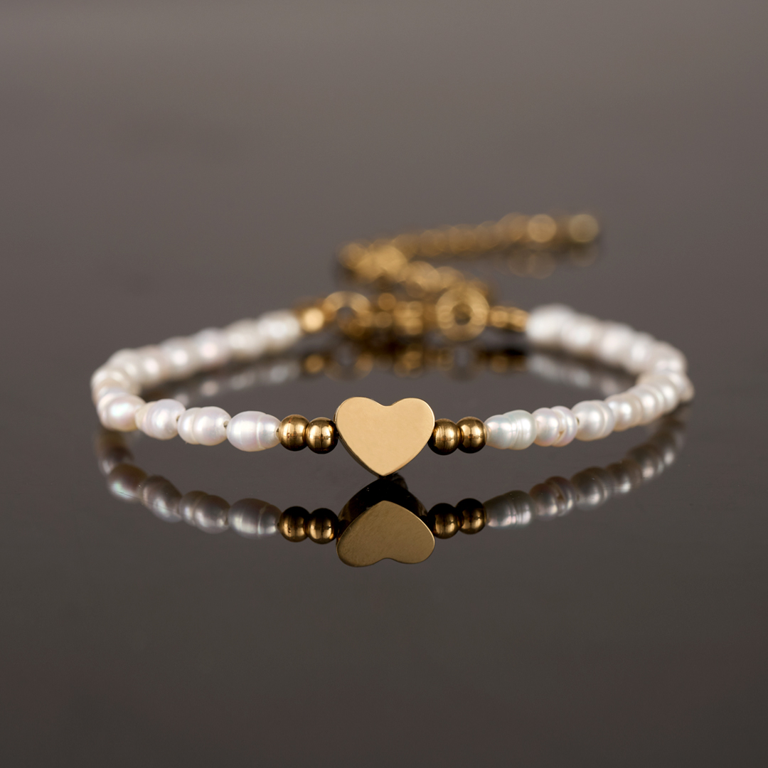Self Love Pearl Heart Bracelet