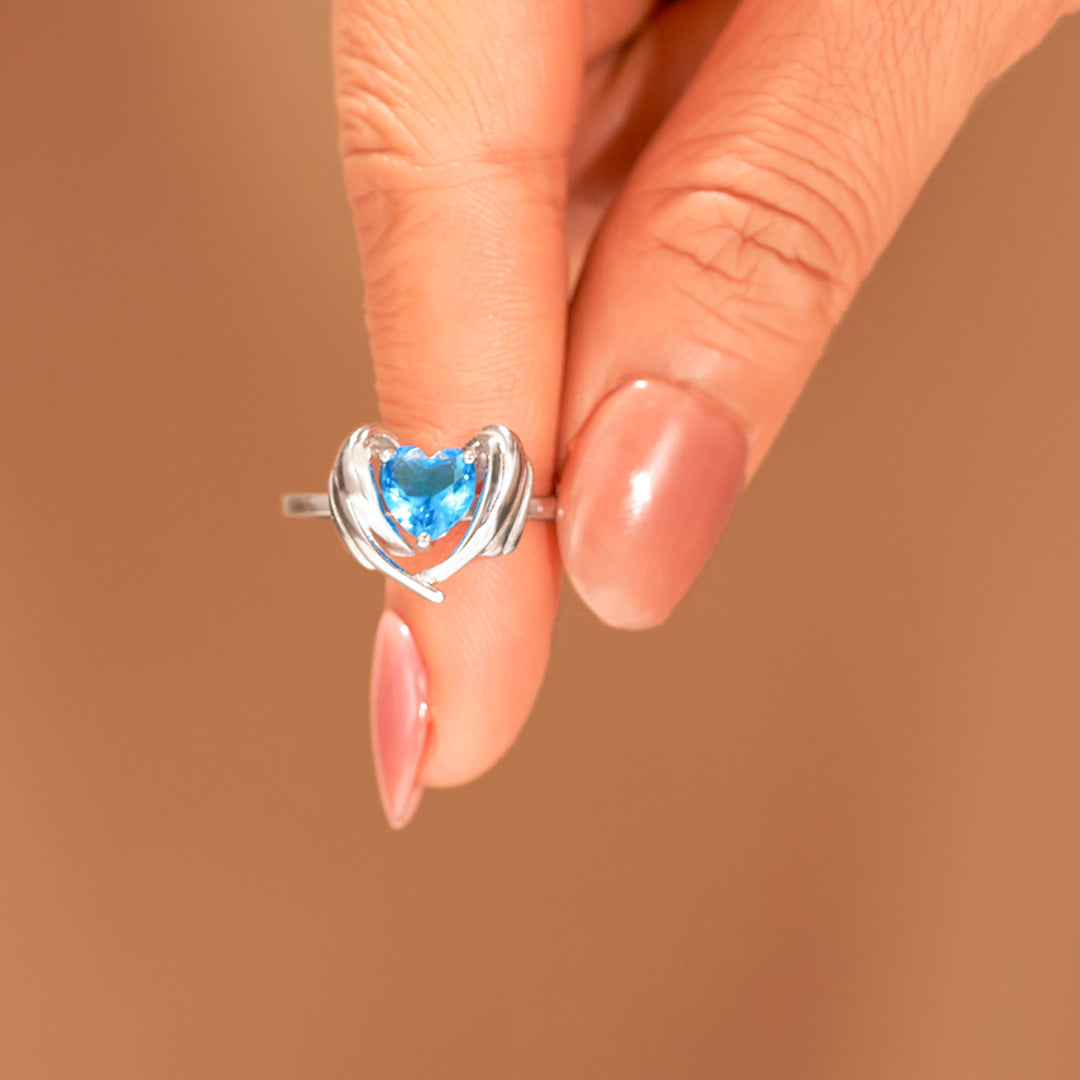 Hug From Heaven Heart Wings Ring