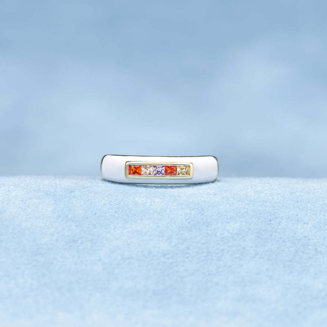 Enamel 1-5 Birthstone Bread Ring