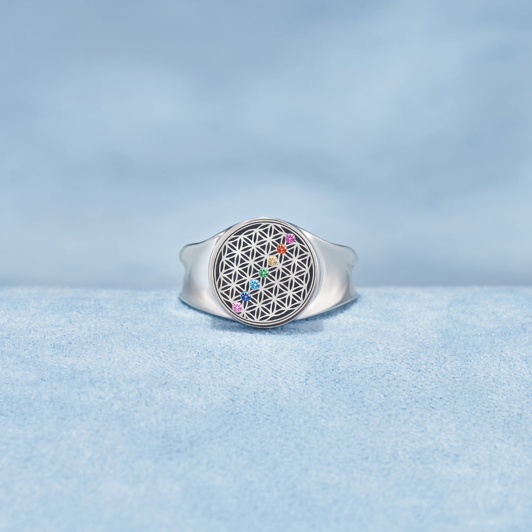 Breathe In Breathe Out And Move On Seven Chakras Ring