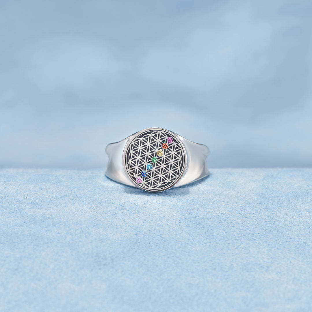 Breathe In Breathe Out And Move On Seven Chakras Ring