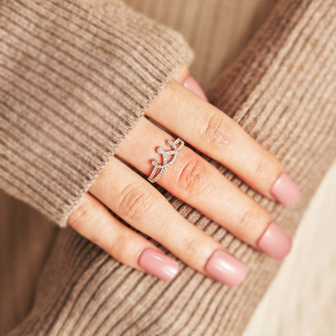 My Dear Daughter-Silver Crown Ring